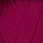 Closeup of Encore Chunky yarn swatch in colorway 1385 - bright fuchsia