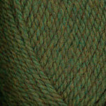 Closeup of Encore Chunky yarn swatch in colorway 1446 - medium olive green