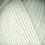 Closeup of Encore Chunky yarn swatch in colorway 0146 - winter white