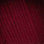 Closeup of Encore Chunky yarn swatch in colorway 174 - cranberry