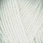 Closeup of Encore Chunky yarn swatch in colorway 0208 = white