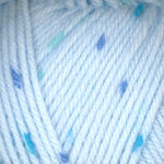 Closeup of Dreambaby DK in Blue with Spots colorway