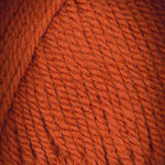 Closeup of Encore Chunky yarn swatch in colorway 0456 - dark orange