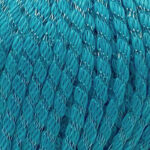 Swatch of Pima Colada yarn in Aqua colorway