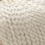 Swatch of Pima Colada yarn in Pearl colorway