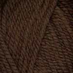 Closeup of Encore Chunky yarn swatch in colorway 0599 - deep brown