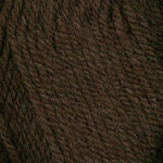 Closeup of Encore Chunky yarn swatch in colorway 6001 - dark chocolate brown