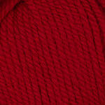 Closeup of Encore Chunky yarn swatch in colorway 9601 - regal red
