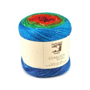 Cake of Cumulus Rainbow yarn