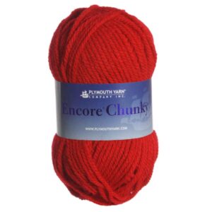 Single skein of Encore Chunky in red