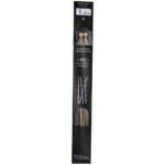 Size 6, 12 inch bamboo straight needles in black packaging