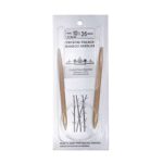 A size 10.5, 26 inch bamboo circular needle in its silver packaging