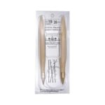 A size 19, 26 inch bamboo circular needle in its silver packaging