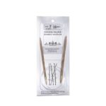 A size 7, 26 inch bamboo circular needle in its silver packaging