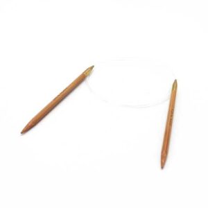 35 inch bamboo circular needle on a white background