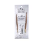 A size 10.5, 35 inch bamboo circular needle in its silver packaging