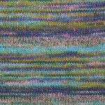 Knitted swatch of Summer Sesame yarn in colorway 5237 - Mint