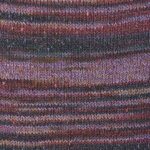 Knitted swatch of Summer Sesame yarn in colorway 5238 - Orchid