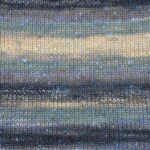 Swatch of Sesame yarn in Salt & Pepper colorway