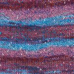 Swatch of Sesame yarn in Sorbet colorway