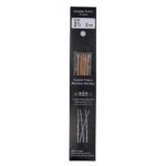 Size 2.5, 6 inch bamboo double point needles in black packaging