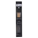 Size 4, 6 inch bamboo double point needles in black packaging