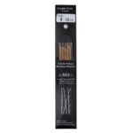 Size 6, 6 inch bamboo double point needles in black packaging