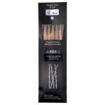 Size 15, 8 inch bamboo double point needles in black packaging