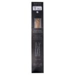 Size 5, 8 inch bamboo double point needles in black packaging